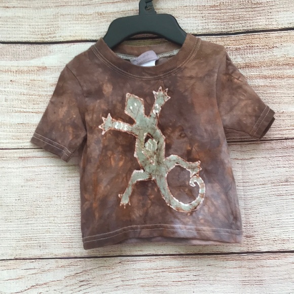 Infant Lizard batik T-shirt 6 months - Picture 1 of 4